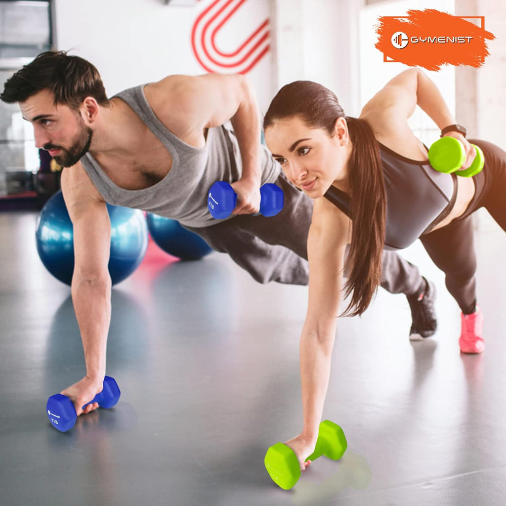 Pair of Dumbbells Set of 2 Soft Non Slip Grip Dumbbells Pair Covered with Neoprene